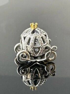 ✅NWT Pandora Disney Cinderella Pumpkin Carriage 925 Ale with CZ Charm